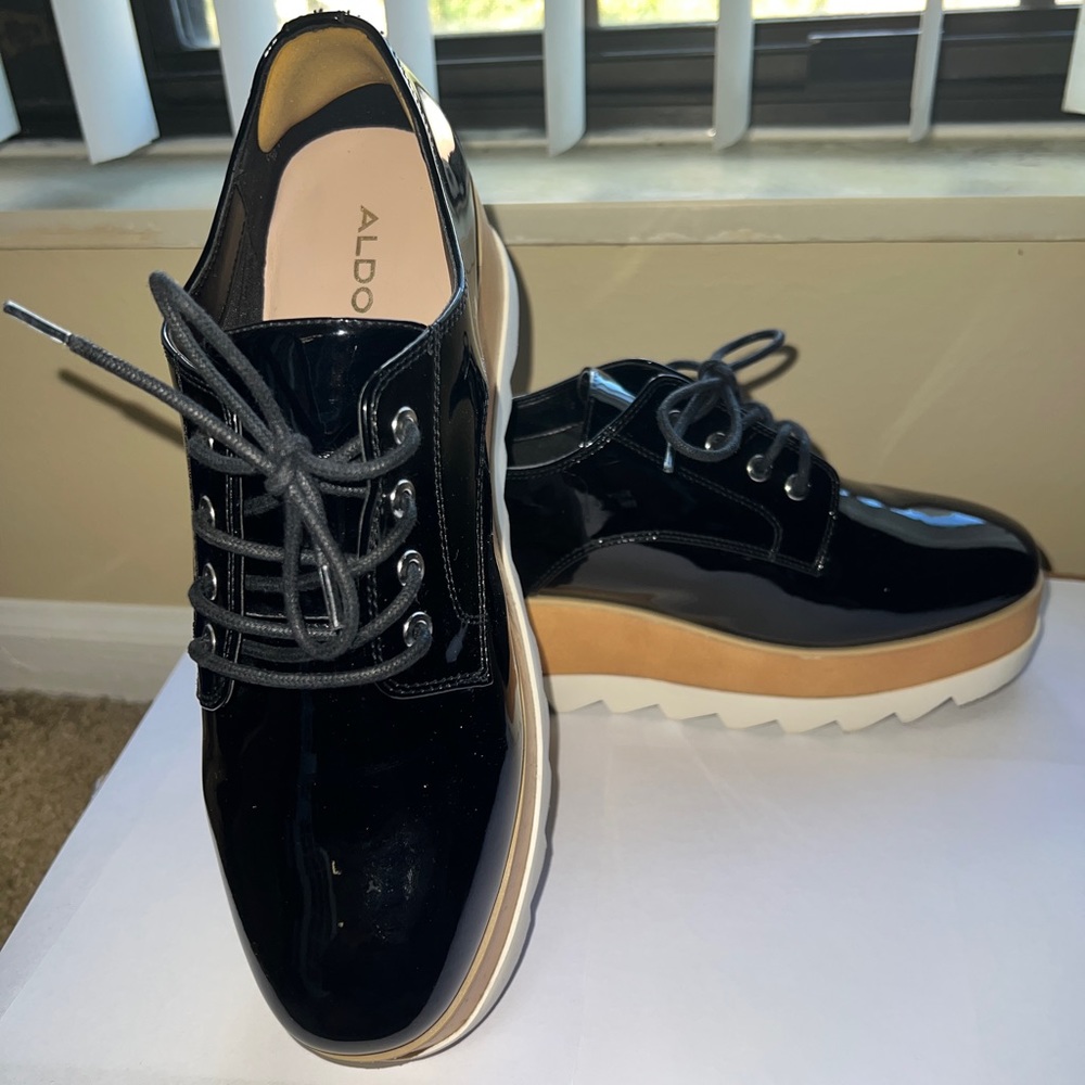 Platform Patent Leather Oxfords